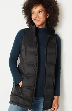 Zip-Front Down Puffer Vest | Jjill