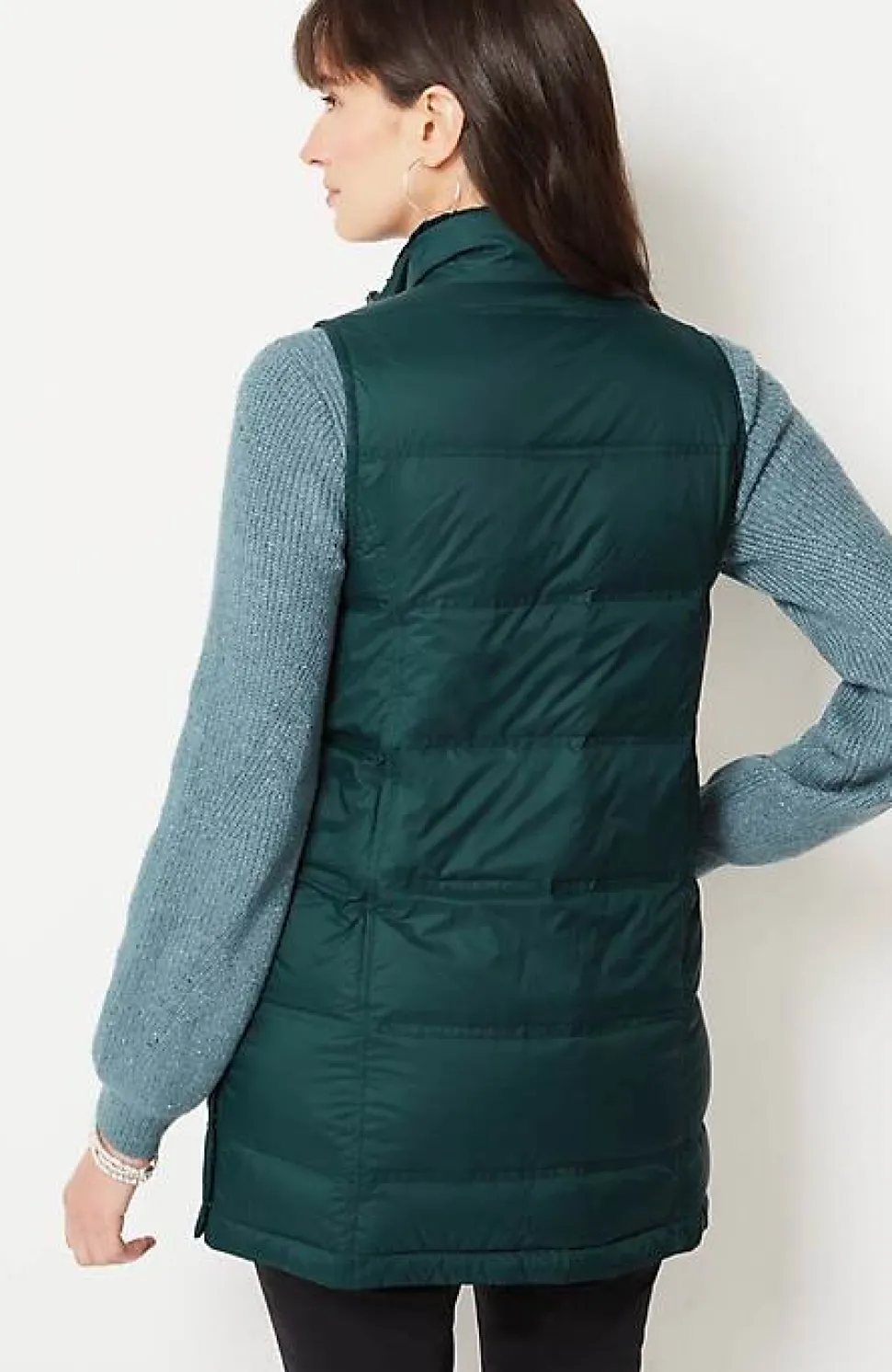 Zip-Front Down Puffer Vest | Jjill