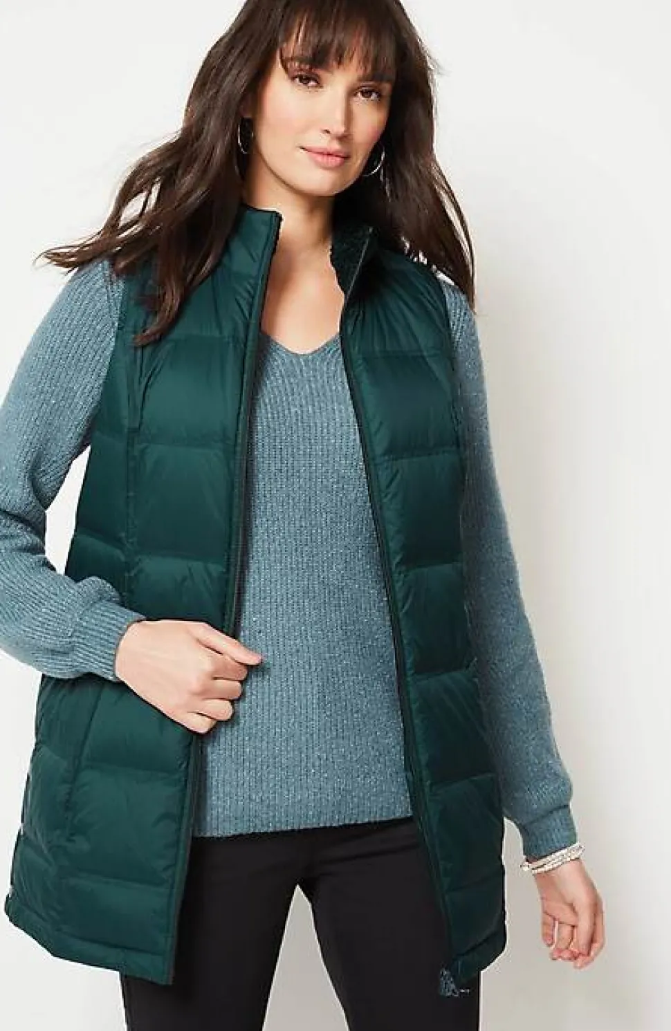 Zip-Front Down Puffer Vest | Jjill