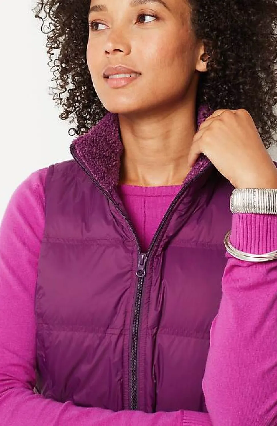 Zip-Front Down Puffer Vest | Jjill