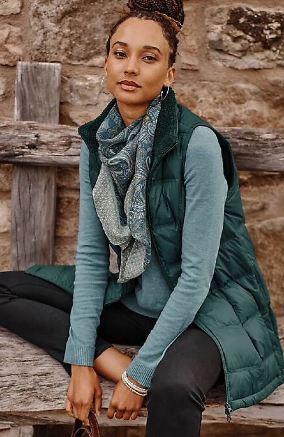 Zip-Front Down Puffer Vest | Jjill